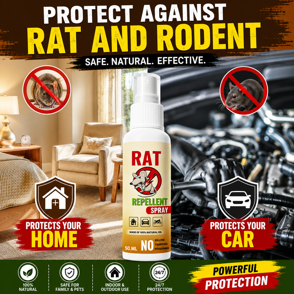 ✨HOT SELL 60% Off TODAY✨LIMITED OFFER🔥Rat Repellent Spray – Safe, Effective, and Eco-friendly